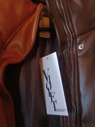 Abrigo acolchado dos tonos