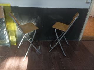 Sillas Altas Plegables Ikea Madera y Metal