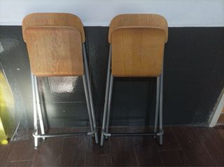 Sillas Altas Plegables Ikea Madera y Metal