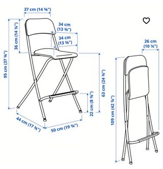 Sillas Altas Plegables Ikea Madera y Metal