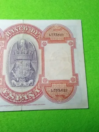 Billete 500 Pesetas 1927 Isabel la católica