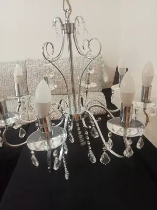 Lámpara de araña con cristales