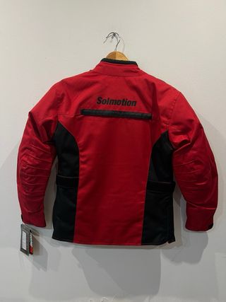 Chaqueta de moto Solmotion roja y negra