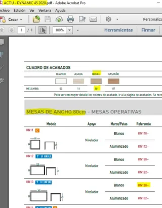 Mesa de oficina ACTIU.