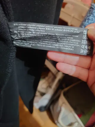 Abrigo negro Pull&Bear