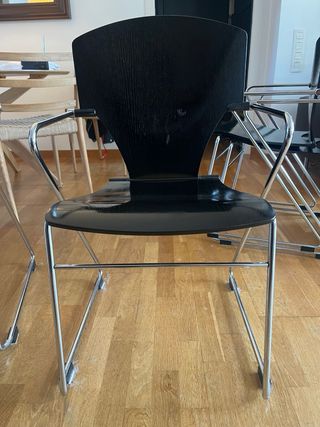 4 Sillas Egoa Madera Negra