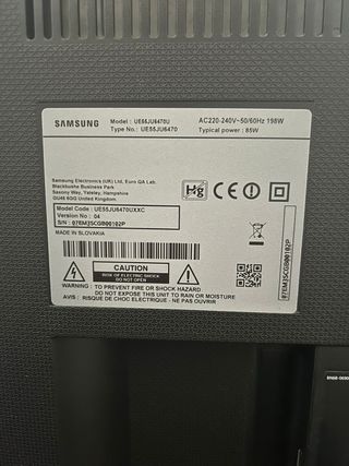 Televisor Samsung pantalla rota.