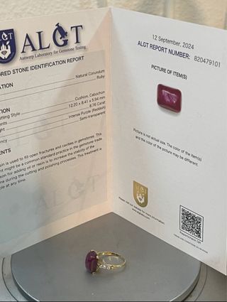 Anillo Oro 18k Rubi y Diamantes Naturales