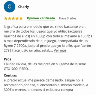 Tarjeta Gráfica NVIDEA EVGA GeForce GTX 1660 Super