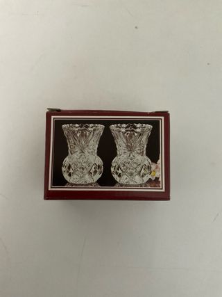 2 Vasos de Cristal Tallado
