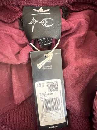 Pantalón Thug Club x Adidas Burdeos