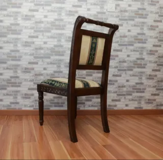 Silla Colonial Madera y Tela