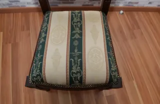 Silla Colonial Madera y Tela