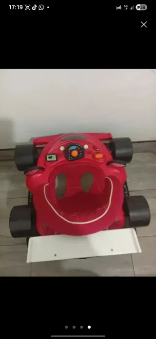 Andador infantil coche de carreras rojo