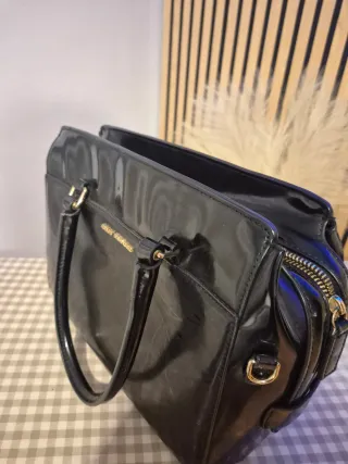 Bolso Adolfo Domínguez Negro Charol