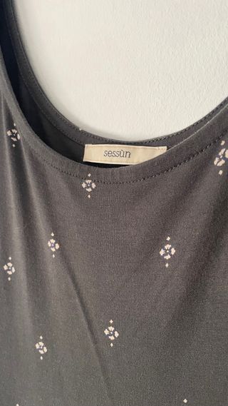 Vestido Sessùn gris de viscosa
