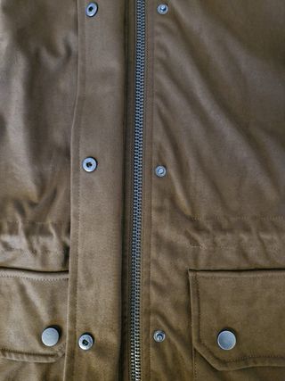 Chaqueta media efecto piel