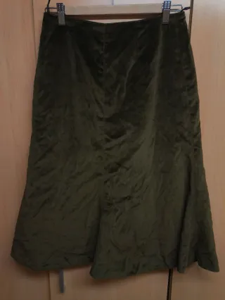 Falda T.ba Terciopelo Verde Talla 42