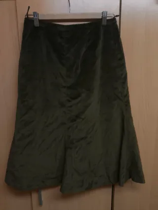 Falda T.ba Terciopelo Verde Talla 42