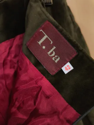 Falda T.ba Terciopelo Verde Talla 42
