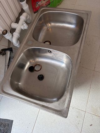 Fregadero de acero inoxidable doble