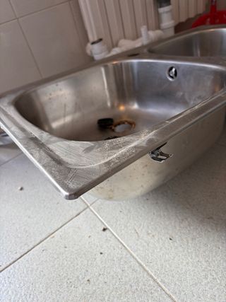 Fregadero de acero inoxidable doble