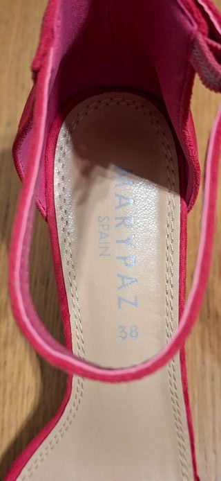 Sandalias Marypaz ante fucsia talla 38
