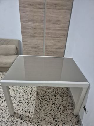 Tavolo da pranzo in vetro e metallo