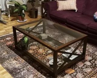 Mesa de centro madera y cristal