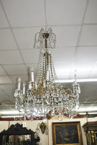 Antigua Lámpara de araña ovalada