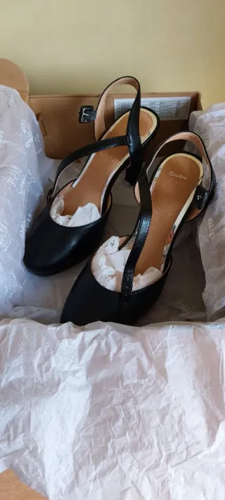 Décolleté Pelle Nera Donna Tg. 37