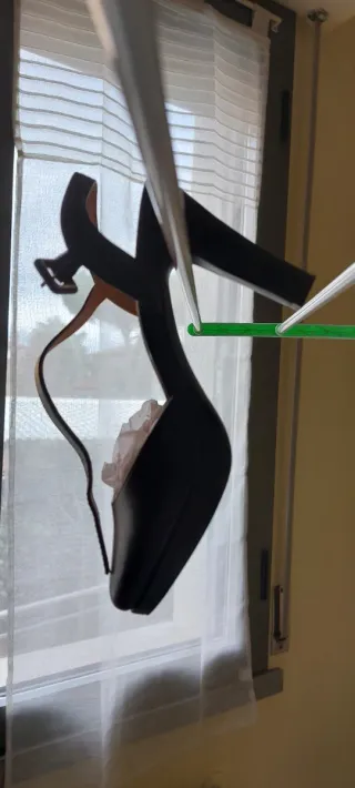 Décolleté Pelle Nera Donna Tg. 37