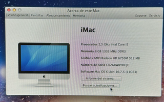 IMAC 21.5 Intel Core i5 8GB RAM