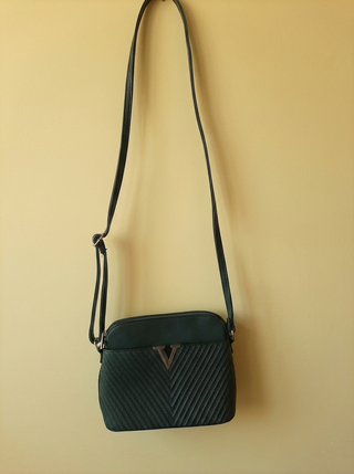 Bolso bandolera verde elegante de mujer