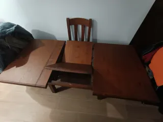 Mesa comedor y 6 sillas madera maciza