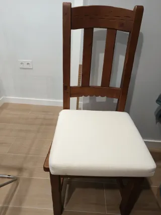 Mesa comedor y 6 sillas madera maciza