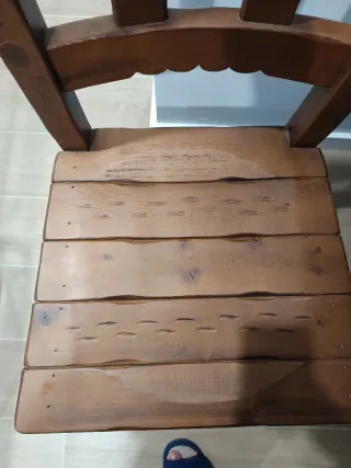 Mesa comedor y 6 sillas madera maciza