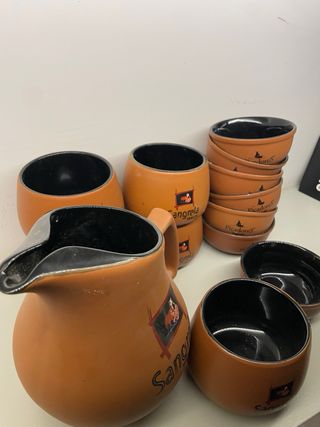 Set Sangria Brocca e Bicchieri Terracotta