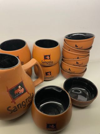 Set Sangria Brocca e Bicchieri Terracotta