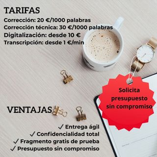 Redacción/corrección/transcripción/digitalización