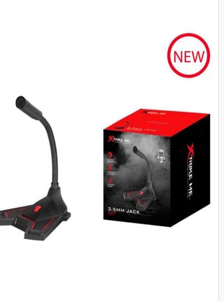 Micrófono Xtrike Me 3.5mm Jack Negro/Rojo
