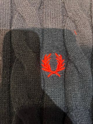 Jersey Media Cremallera Fred Perry Negro