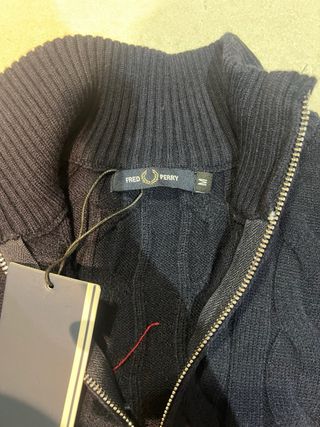 Jersey Media Cremallera Fred Perry Negro