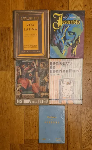 Lote 5 libri scolastici antichi