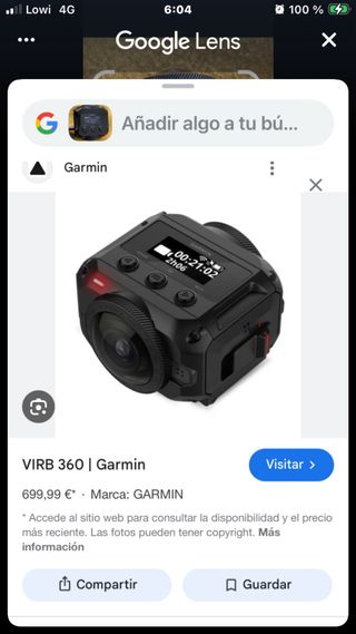 Cámara Garmin Virb 360