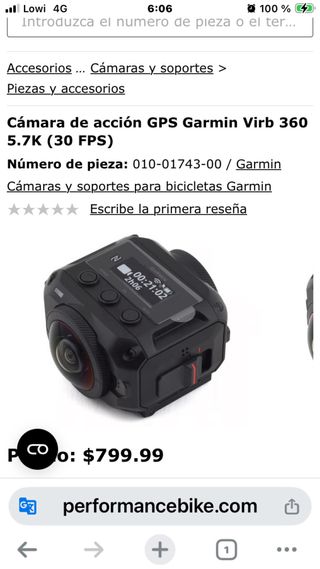 Cámara Garmin Virb 360
