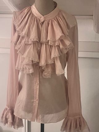 Camisa Valentino Red volantes encaje