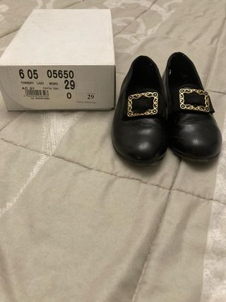 Zapatos Falleros Niño Talla 29 Negros