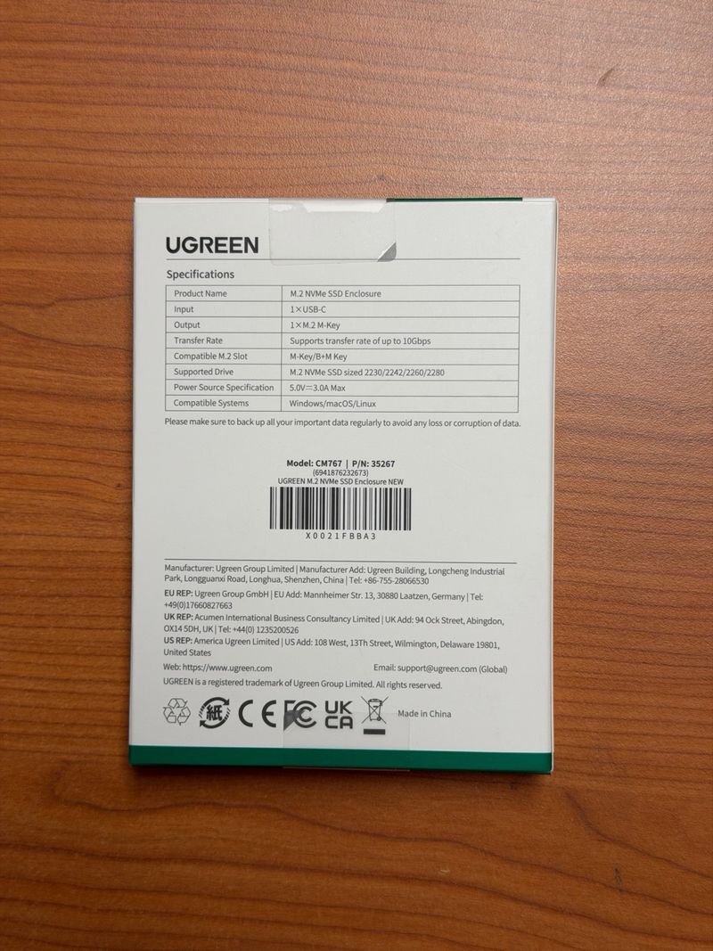 Carcasa SSD M.2 NVMe UGREEN afbeelding 2