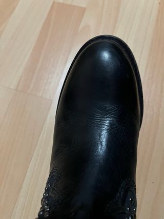 Botines Mango Piel Tachuelas Talla 37